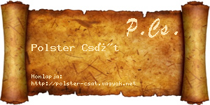 Polster Csát névjegykártya